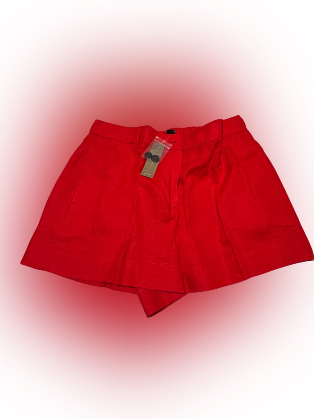 J Crew 3" Harbor short in linen color: Red, Size: Medium NEW